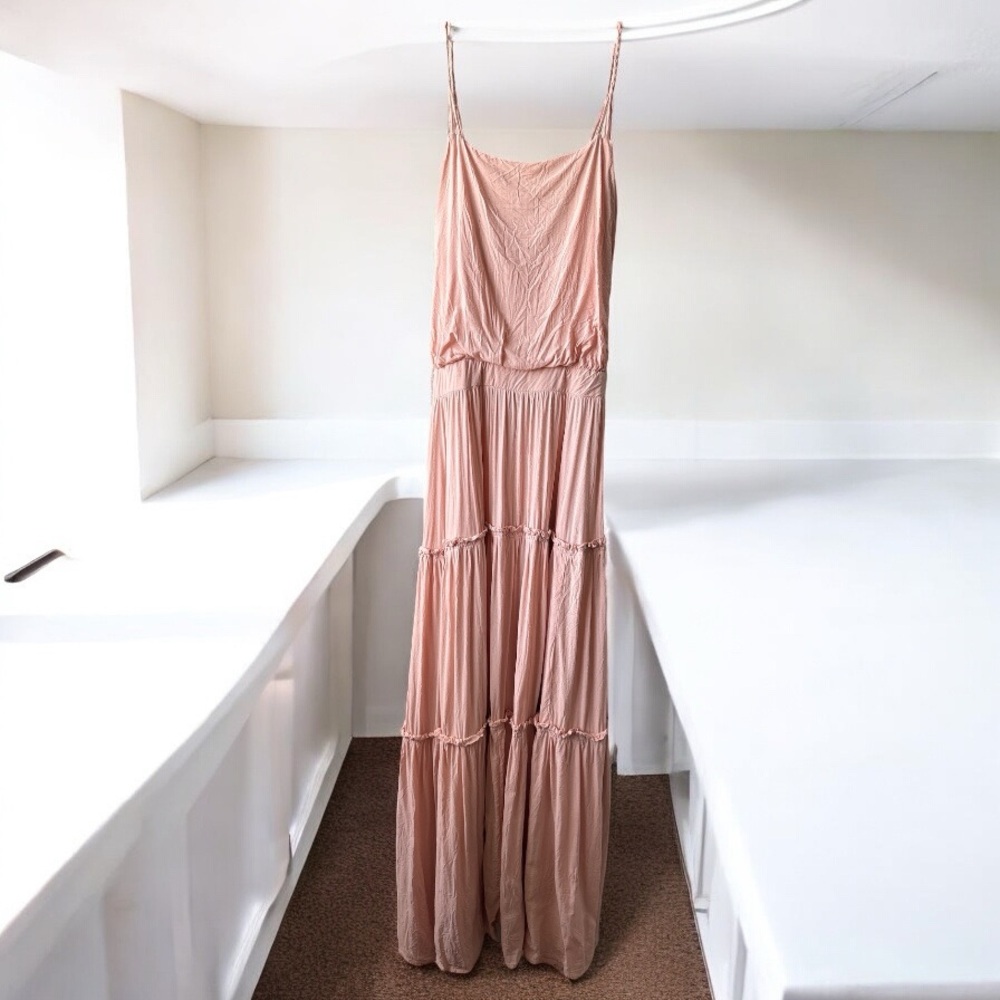 Free People Pinky Peach Spaghetti Strap Maxi Dress